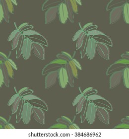 Leaves seamless pattern