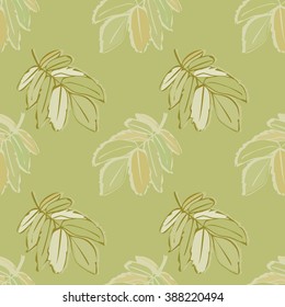 Leaves seamless pattern
