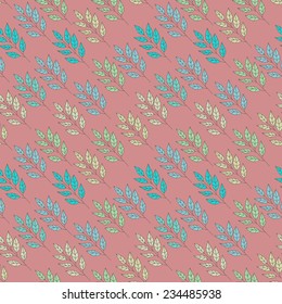 Leaves seamless pattern. Abstract vector background for design