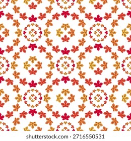 Hojas sin patrón. hojas de otoño. diseño para la tela, envoltura, textil, Fondo de pantalla. Ilustración vectorial