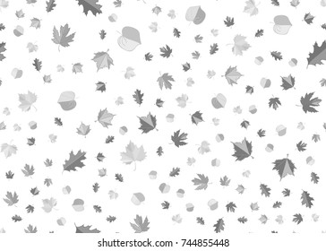 Leaves seamless pattern. Autumn leaf confetti seamless pattern. Vector illustration for print, textile, paper