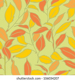 leaves seamless pattern . Autumn leaves - seamless pattern wallpaper