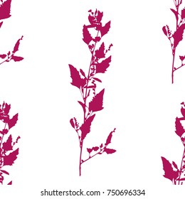 Leaves seamless pattern background. Template for a business card, banner, poster, notebook, invitation with modern hand drawn leaves. Vector illustration for your design