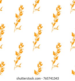 Leaves seamless pattern background. Template for a business card, banner, poster, notebook, invitation with modern hand drawn leaves. Vector illustration for your design
