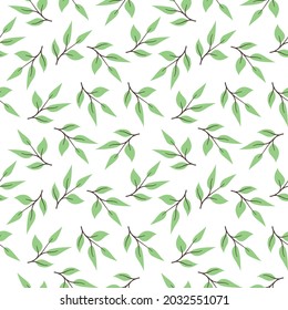 Leaves seamless pattern botanical vector design