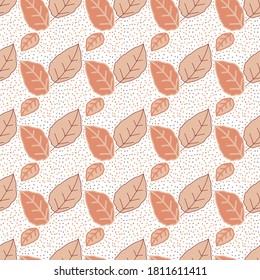 leaves seamless pattern. Can use for print, template, fabric, presentation, textile, banner, poster, wallpaper, digital paper, scrapbook, instant download