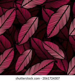 Leaves seamless pattern design background