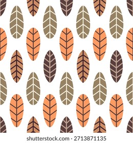 leaves seamless pattern. design for fabric, wrapping, textile, wallpaper. Vector Illustration