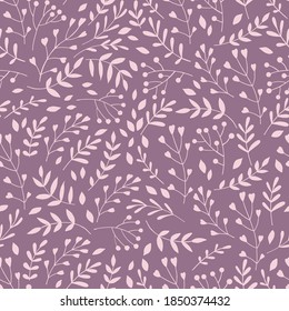 Leaves seamless pattern design. Floral wallpaper image.Vector illustration. Manual graphics. Suitable for decorating various surfaces.