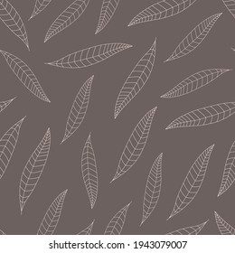 Leaves seamless pattern. Digital paper. Vector illustration.