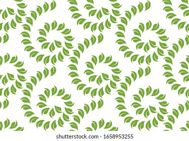 Leaves seamless pattern. Endless vector tiles art.