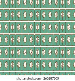 Leaves. Seamless pattern of floral cards