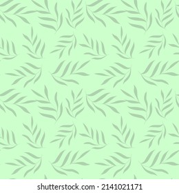 Leaves seamless pattern. Green leaves background great for print, for fabric, for paper, for background.