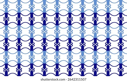 leaves, seamless pattern with green trees, blue leaves design for fabric painting or wallpaper or plant shop, illustration of branches with blue oval, horizontal strip, grid strip