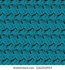Leaves seamless pattern. Hand drawing leaf texture.