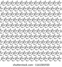 Leaves Seamless Pattern Isolated On White Background