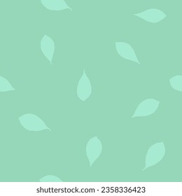 Leaves - seamless pattern, natural pattern, herbs, spices, herbs from garden, green tones