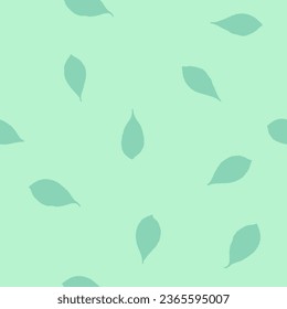 Leaves - seamless pattern, natural pattern, herbs, spices, herbs from garden, green tones