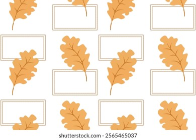  leaves seamless pattern, Natural style.