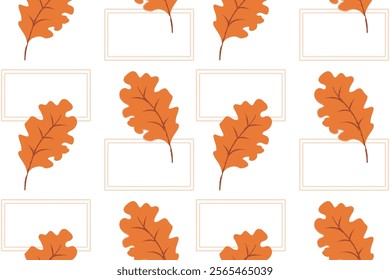  leaves seamless pattern, Natural style.