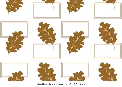  leaves seamless pattern, Natural style.