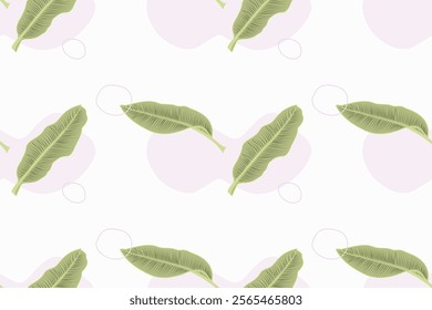  leaves seamless pattern, Natural style.