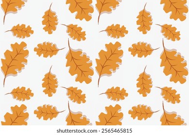  leaves seamless pattern, Natural style.