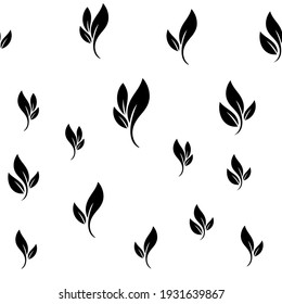 Deja un patrón impecable. Fondo de textura natural. Icono de vector de hoja. 