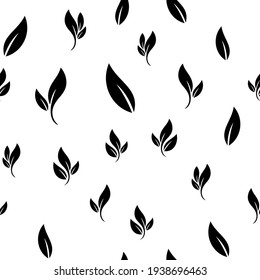 Deja un patrón impecable. Fondo de textura natural. Icono de vector de hoja. 