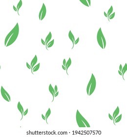 Deja un patrón impecable. Fondo de textura natural. Icono de vector de hoja. 