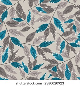 leaves seamless pattern on background