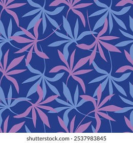 leaves seamless pattern on background