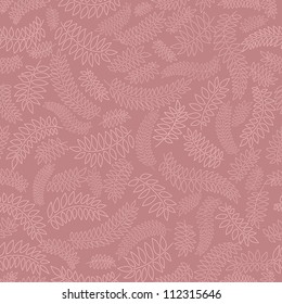 leaves seamless pattern on beige background
