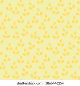 Deja un patrón sin fisuras sobre fondo amarillo y dorado, tela, papel tapizado de moda