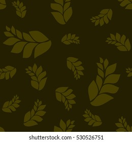 Leaves seamless pattern. Sample for fabric and paper.