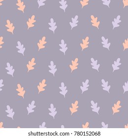 Leaves seamless pattern. Scandinavian background. Nature style.