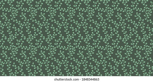 Leaves. Seamless pattern set. Vector leaf. Hand drawn repeating elements. Fashion print. Design for textile or clothes. Natural background