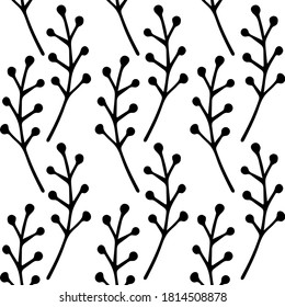 Leaves seamless pattern for textiles, wallpapers, gift wrapping, postcards. Vector illustration.