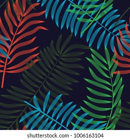 leaves seamless pattern. tropical background