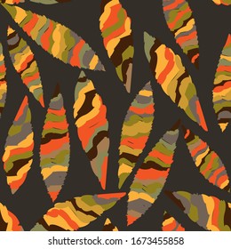 Leaves. Seamless pattern with unusual abstract leaves.