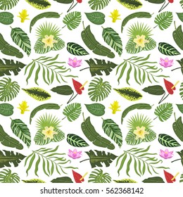 Leaves seamless pattern vector