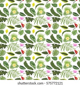 Leaves seamless pattern vector