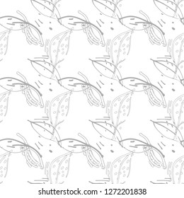 Leaves seamless pattern. Vector background.