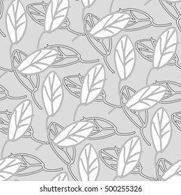 Leaves seamless pattern. Vector background