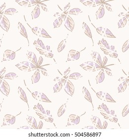 Leaves seamless pattern. Vector background