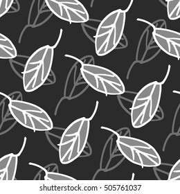 Leaves seamless pattern. Vector background