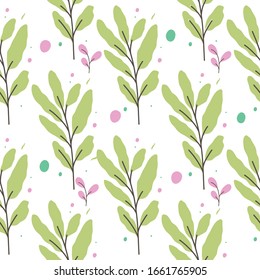 Leaves seamless pattern vector illustration art
