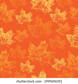 Leaves seamless pattern.  Vector illustration EPS10 Hand painted illustration.