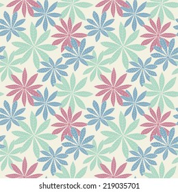 Leaves seamless pattern. Vector illustration.