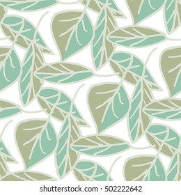 Leaves seamless pattern. Vector illustration